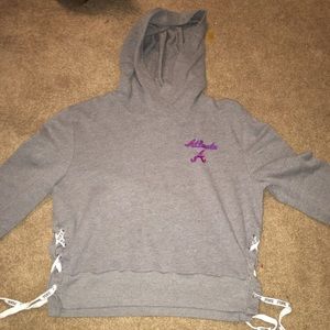 Atlanta Braves Cropped Hoodie